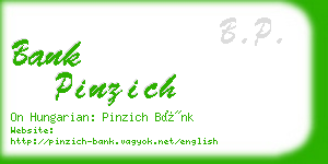 bank pinzich business card